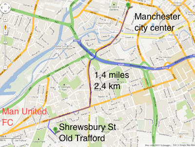 google mapa shrewsbury old trafford